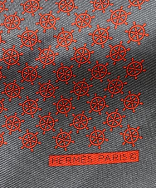 HERMES（エルメス）HERMES (エルメス) プチカレ45 レッド×ネイビーの古着・服飾アイテム
