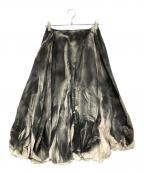 EVADE HOUSEエヴェイド・ハウス）の古着「PAPER SKIRT」｜グレー×ホワイト