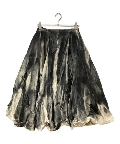 EVADE HOUSE（エヴェイド・ハウス）EVADE HOUSE (エヴェイド・ハウス) PAPER SKIRT グレー×ホワイト サイズ:Sの古着・服飾アイテム
