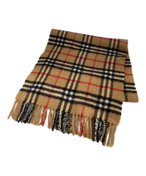 Burberry's（バーバリーズ）Burberry's (バーバリーズ) ノバチェックカシミヤマフラー ベージュの古着・服飾アイテム
