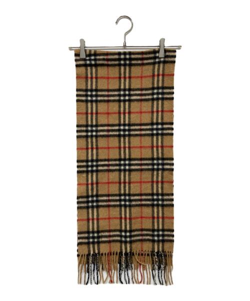 Burberry's（バーバリーズ）Burberry's (バーバリーズ) ノバチェックカシミヤマフラー ベージュの古着・服飾アイテム