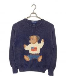 POLO RALPH LAUREN（ポロ・ラルフローレン）の古着「ポロベアニット」｜ネイビー