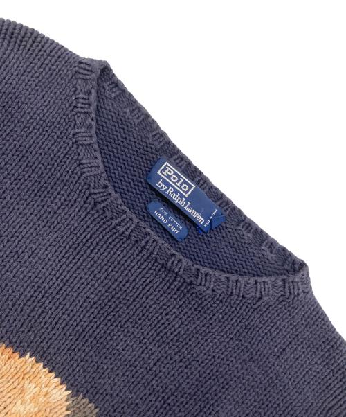 POLO RALPH LAUREN（ポロ・ラルフローレン）POLO RALPH LAUREN (ポロ・ラルフローレン) ポロベアニット ネイビー サイズ:Lの古着・服飾アイテム