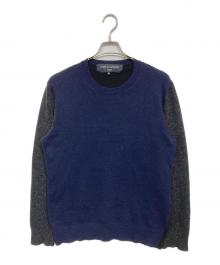 COMME des GARCONS HOMME（コムデギャルソン オム）の古着「切替ニット」｜ネイビー×グレー×ブラック