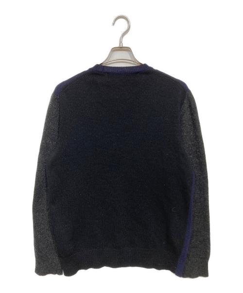 COMME des GARCONS HOMME（コムデギャルソン オム）COMME des GARCONS HOMME (コムデギャルソン オム) 切替ニット ネイビー×グレー×ブラック サイズ:Mの古着・服飾アイテム