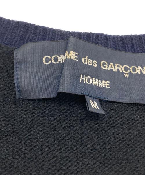 COMME des GARCONS HOMME（コムデギャルソン オム）COMME des GARCONS HOMME (コムデギャルソン オム) 切替ニット ネイビー×グレー×ブラック サイズ:Mの古着・服飾アイテム
