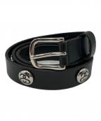 stussyステューシー）の古着「SS Link Studded Belt（エスエス リンク スタッディド ベルト）」｜ブラック