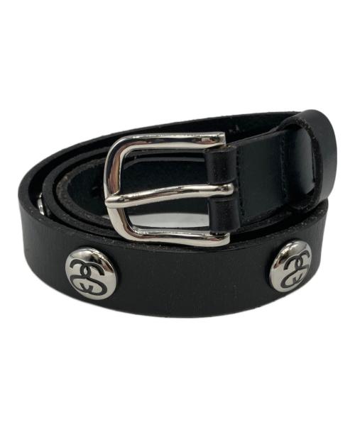 stussy（ステューシー）stussy (ステューシー) SS Link Studded Belt（エスエス リンク スタッディド ベルト） ブラック サイズ:SMの古着・服飾アイテム