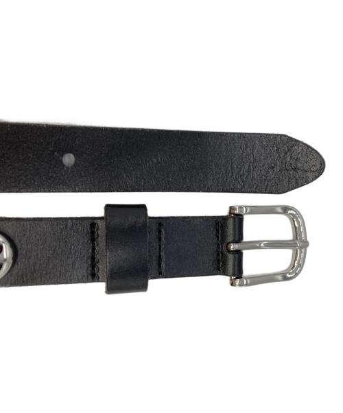 stussy（ステューシー）stussy (ステューシー) SS Link Studded Belt（エスエス リンク スタッディド ベルト） ブラック サイズ:SMの古着・服飾アイテム
