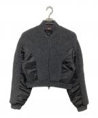 DIESELディーゼル）の古着「M-ODEMA ナイロン切替ニットブルゾン」｜グレー×ブラック