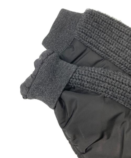 DIESEL（ディーゼル）DIESEL (ディーゼル) M-ODEMA ナイロン切替ニットブルゾン グレー×ブラック サイズ:Mの古着・服飾アイテム