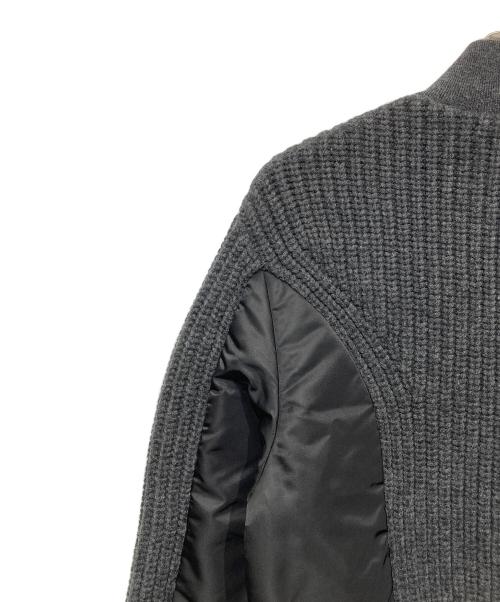 DIESEL（ディーゼル）DIESEL (ディーゼル) M-ODEMA ナイロン切替ニットブルゾン グレー×ブラック サイズ:Mの古着・服飾アイテム