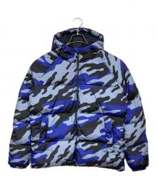 Pyrenex（ピレネックス）の古着「STEN 2 PRINT ダウンジャケット」｜ブルー×グレー