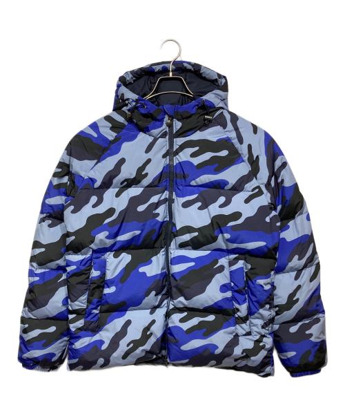 Pyrenex（ピレネックス）Pyrenex (ピレネックス) STEN 2 PRINT ダウンジャケット ブルー×グレー サイズ:Lの古着・服飾アイテム