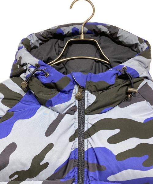 Pyrenex（ピレネックス）Pyrenex (ピレネックス) STEN 2 PRINT ダウンジャケット ブルー×グレー サイズ:Lの古着・服飾アイテム