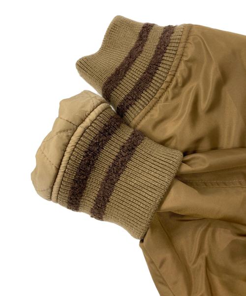 DIESEL（ディーゼル）DIESEL (ディーゼル) J-BULC-PATCH ボンバージャケット ブラウン×ベージュ サイズ:Mの古着・服飾アイテム