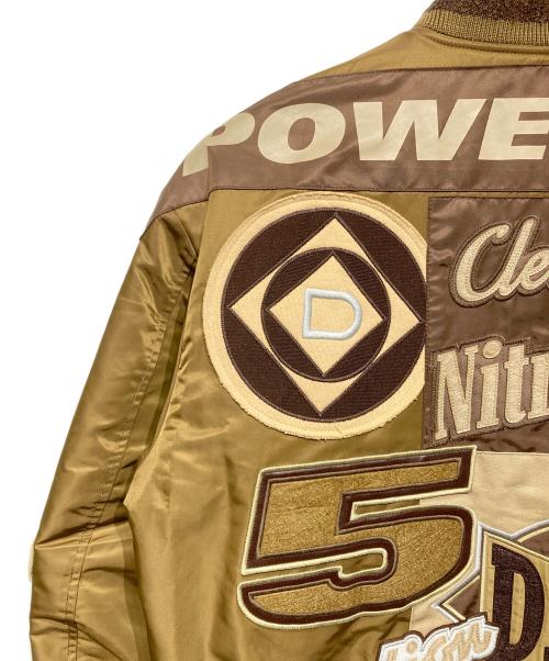 DIESEL（ディーゼル）DIESEL (ディーゼル) J-BULC-PATCH ボンバージャケット ブラウン×ベージュ サイズ:Mの古着・服飾アイテム