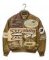 DIESEL（ディーゼル）の古着「J-BULC-PATCH ボンバージャケット」｜ブラウン×ベージュ
