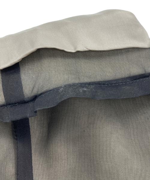 Maison Margiela（メゾンマルジェラ）Maison Margiela (メゾンマルジェラ) シルク サマーウール ボタンレス チェスターコート ブラック×オリーブ サイズ:46の古着・服飾アイテム