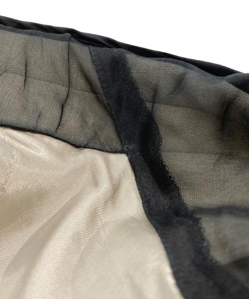 Maison Margiela（メゾンマルジェラ）Maison Margiela (メゾンマルジェラ) シルク サマーウール ボタンレス チェスターコート ブラック×オリーブ サイズ:46の古着・服飾アイテム