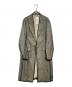 Maison Margiela（メゾンマルジェラ）の古着「シルク サマーウール ボタンレス チェスターコート」｜ブラック×オリーブ