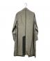 Maison Margiela (メゾンマルジェラ) シルク サマーウール ボタンレス チェスターコート ブラック×オリーブ サイズ:46：60000円