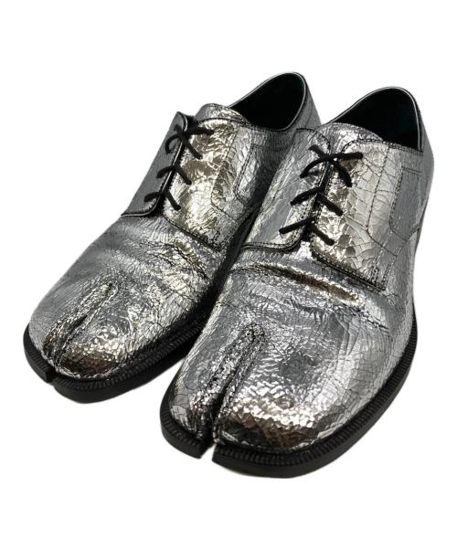 Maison Margiela（メゾンマルジェラ）Maison Margiela (メゾンマルジェラ) 足袋レースアップシューズ シルバー×ブラック サイズ:42の古着・服飾アイテム