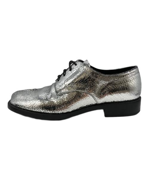 Maison Margiela（メゾンマルジェラ）Maison Margiela (メゾンマルジェラ) 足袋レースアップシューズ シルバー×ブラック サイズ:42の古着・服飾アイテム