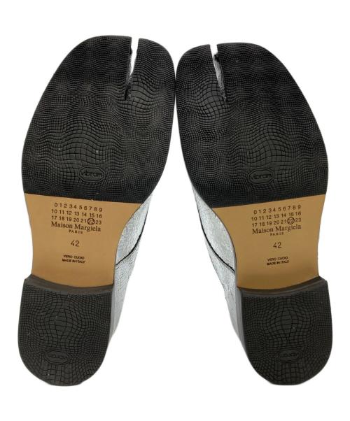 Maison Margiela（メゾンマルジェラ）Maison Margiela (メゾンマルジェラ) 足袋レースアップシューズ シルバー×ブラック サイズ:42の古着・服飾アイテム