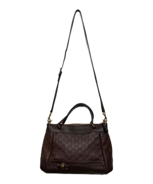 GUCCI（グッチ）GUCCI (グッチ) メイフェア 2WAYショルダーバッグ ブラウンの古着・服飾アイテム