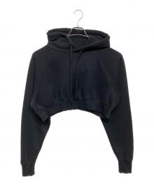 MM6 Maison Margiela（エムエムシックスメゾンマルジェラ）の古着「クロップドパーカー」｜ブラック