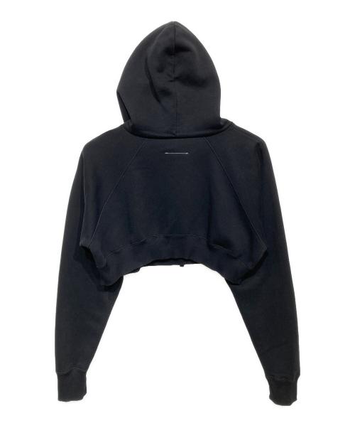 MM6 Maison Margiela（エムエムシックスメゾンマルジェラ）MM6 Maison Margiela (エムエムシックスメゾンマルジェラ) クロップドパーカー ブラック サイズ:XLの古着・服飾アイテム