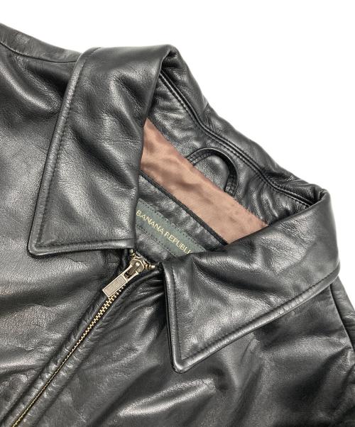 BANANA REPUBLIC（バナナリパブリック）BANANA REPUBLIC (バナナリパブリック) レザージャケット ブラック サイズ:XLの古着・服飾アイテム