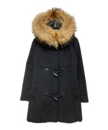 MaxMara（マックスマーラ）の古着「ファーライナー付きダッフルコート」｜ブラック