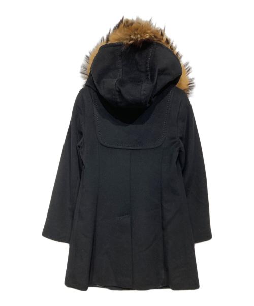 MaxMara（マックスマーラ）MaxMara (マックスマーラ) ファーライナー付きダッフルコート ブラック サイズ:38の古着・服飾アイテム