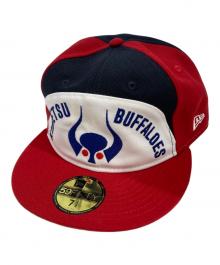 New Era（ニューエラ）の古着「キャップ」｜ネイビー×レッド