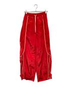MAISON SPECIALメゾンスペシャル）の古着「Mesh Sporty Balloon Pants」｜レッド