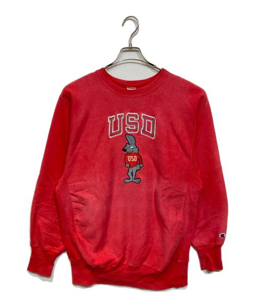Champion（チャンピオン）Champion (チャンピオン) 刺繍スウェット レッド サイズ:XLの古着・服飾アイテム