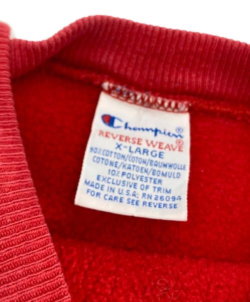 Champion（チャンピオン）Champion (チャンピオン) 刺繍スウェット レッド サイズ:XLの古着・服飾アイテム