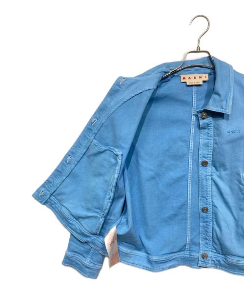 MARNI（マルニ）MARNI (マルニ) デニムプリント オーバーサイズブルゾン ブルー サイズ:38の古着・服飾アイテム