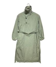 JIL SANDER（ジルサンダー）の古着「ベルテッドシャツワンピース」｜グリーン