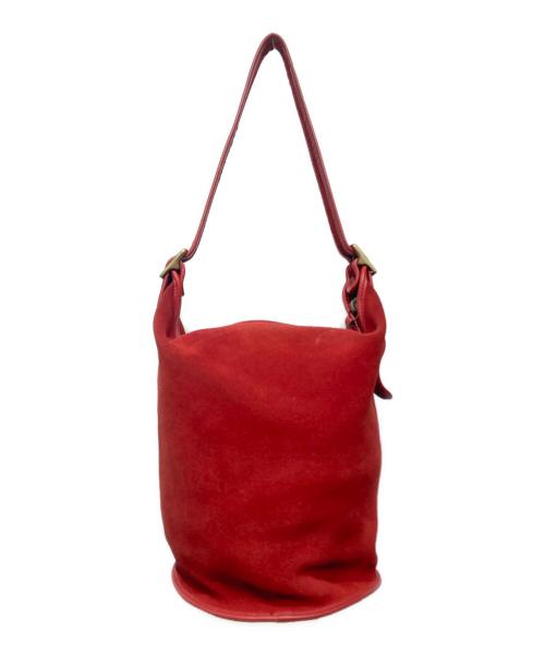 COACH（コーチ）COACH (コーチ) バケツ型スウェードワンショルダーバッグ レッドの古着・服飾アイテム