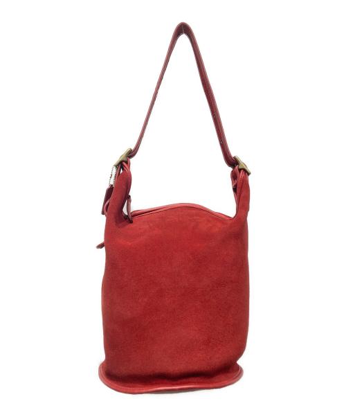 COACH（コーチ）COACH (コーチ) バケツ型スウェードワンショルダーバッグ レッドの古着・服飾アイテム