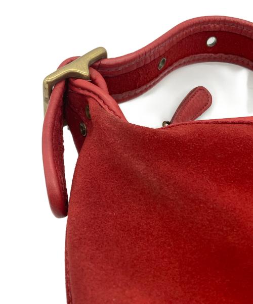 COACH（コーチ）COACH (コーチ) バケツ型スウェードワンショルダーバッグ レッドの古着・服飾アイテム