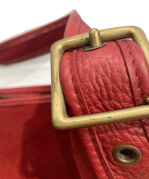 COACH（コーチ）COACH (コーチ) バケツ型スウェードワンショルダーバッグ レッドの古着・服飾アイテム