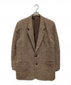 PAPAS×Harris Tweedパパス×ハリスツイード）の古着「ツイードテーラードジャケット」｜ブラウン