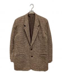 PAPAS×Harris Tweed（パパス×ハリスツイード）の古着「ツイードテーラードジャケット」｜ブラウン