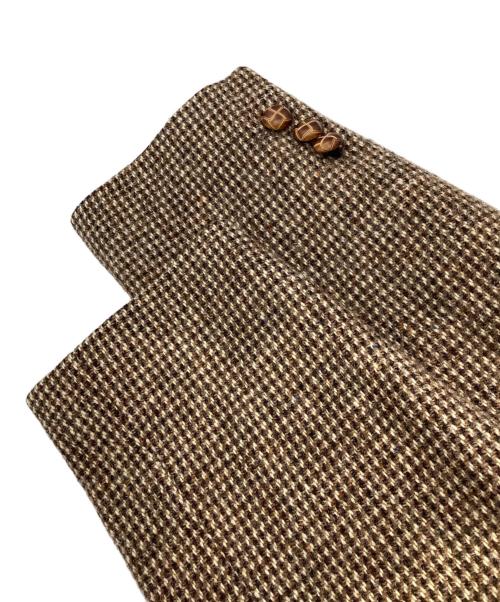 PAPAS（パパス）PAPAS (パパス) Harris Tweed (ハリスツイード) ツイードテーラードジャケット ブラウン サイズ:Mの古着・服飾アイテム