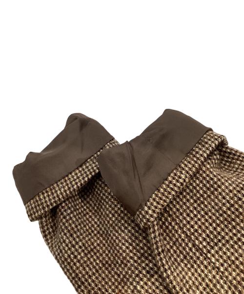 PAPAS（パパス）PAPAS (パパス) Harris Tweed (ハリスツイード) ツイードテーラードジャケット ブラウン サイズ:Mの古着・服飾アイテム
