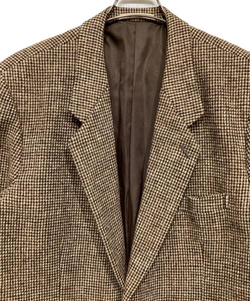 PAPAS（パパス）PAPAS (パパス) Harris Tweed (ハリスツイード) ツイードテーラードジャケット ブラウン サイズ:Mの古着・服飾アイテム